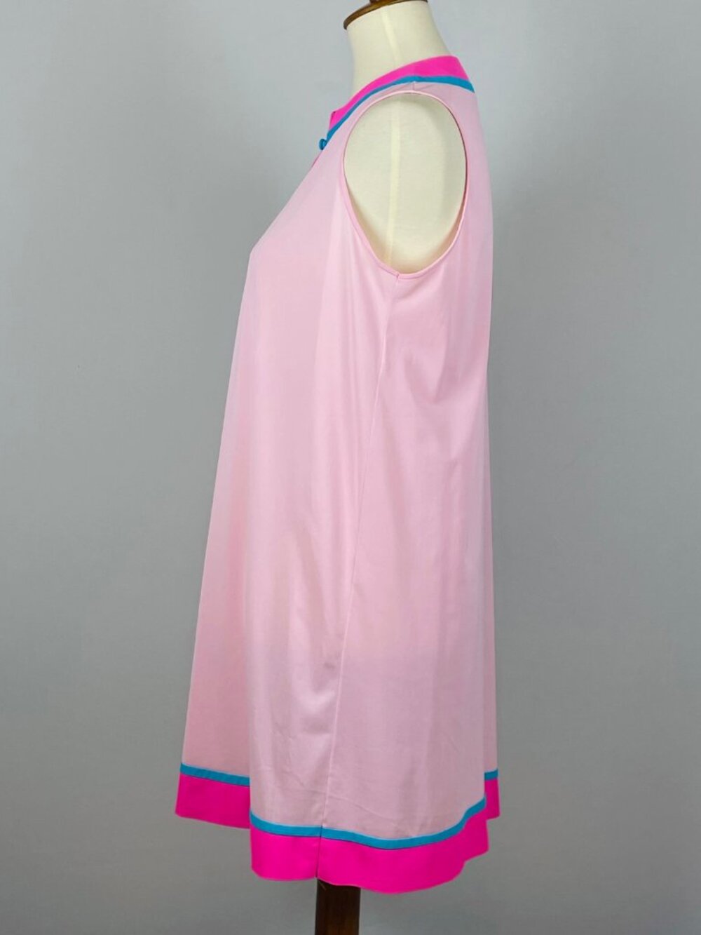 Vtg JC Penney Gaymode Nightgown Sz M Pink Sleeveless Mod Glam Princess Peach - Picture 5 of 7